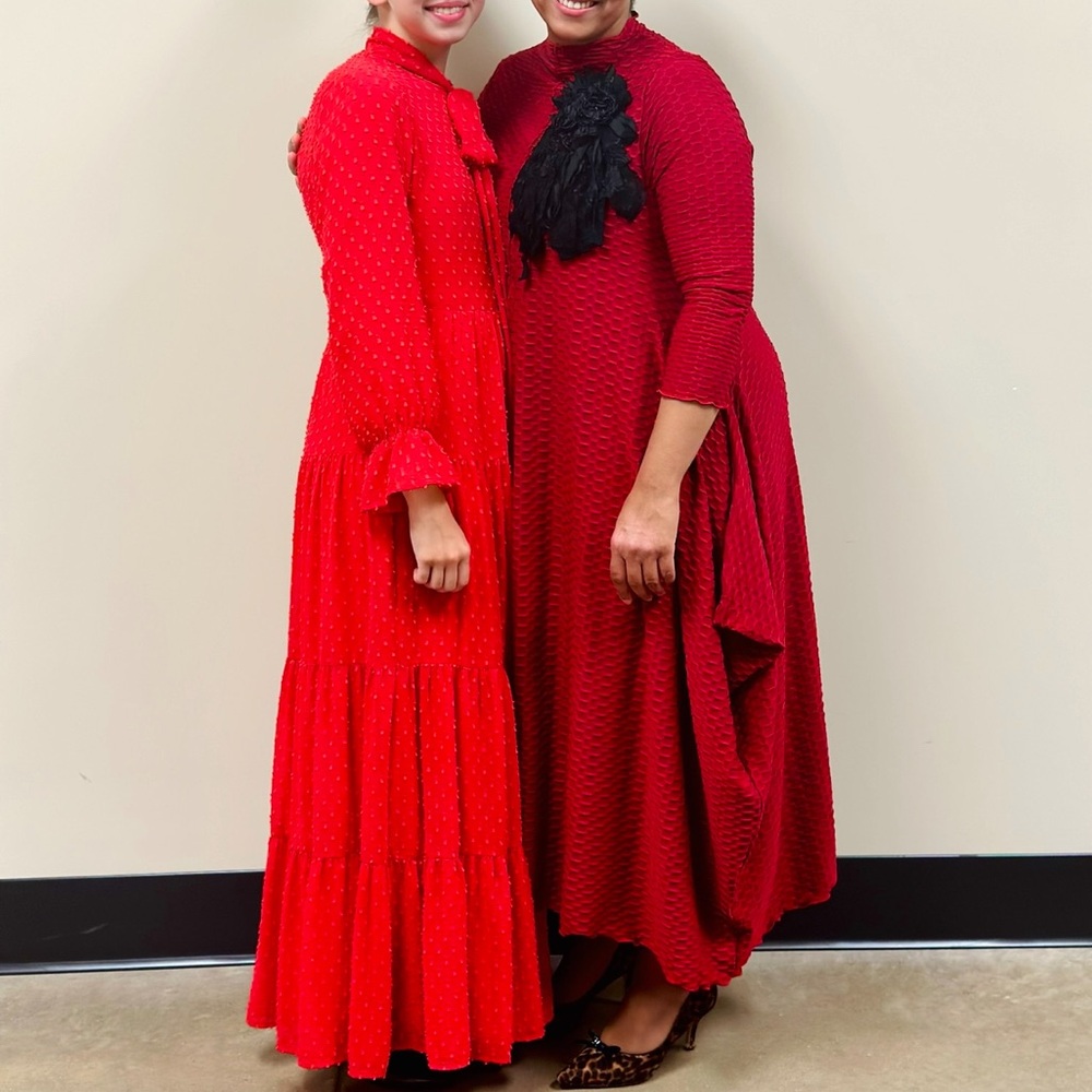 Dainty Jewells Red Long Sleeve Dress - Picture 9 of 10
